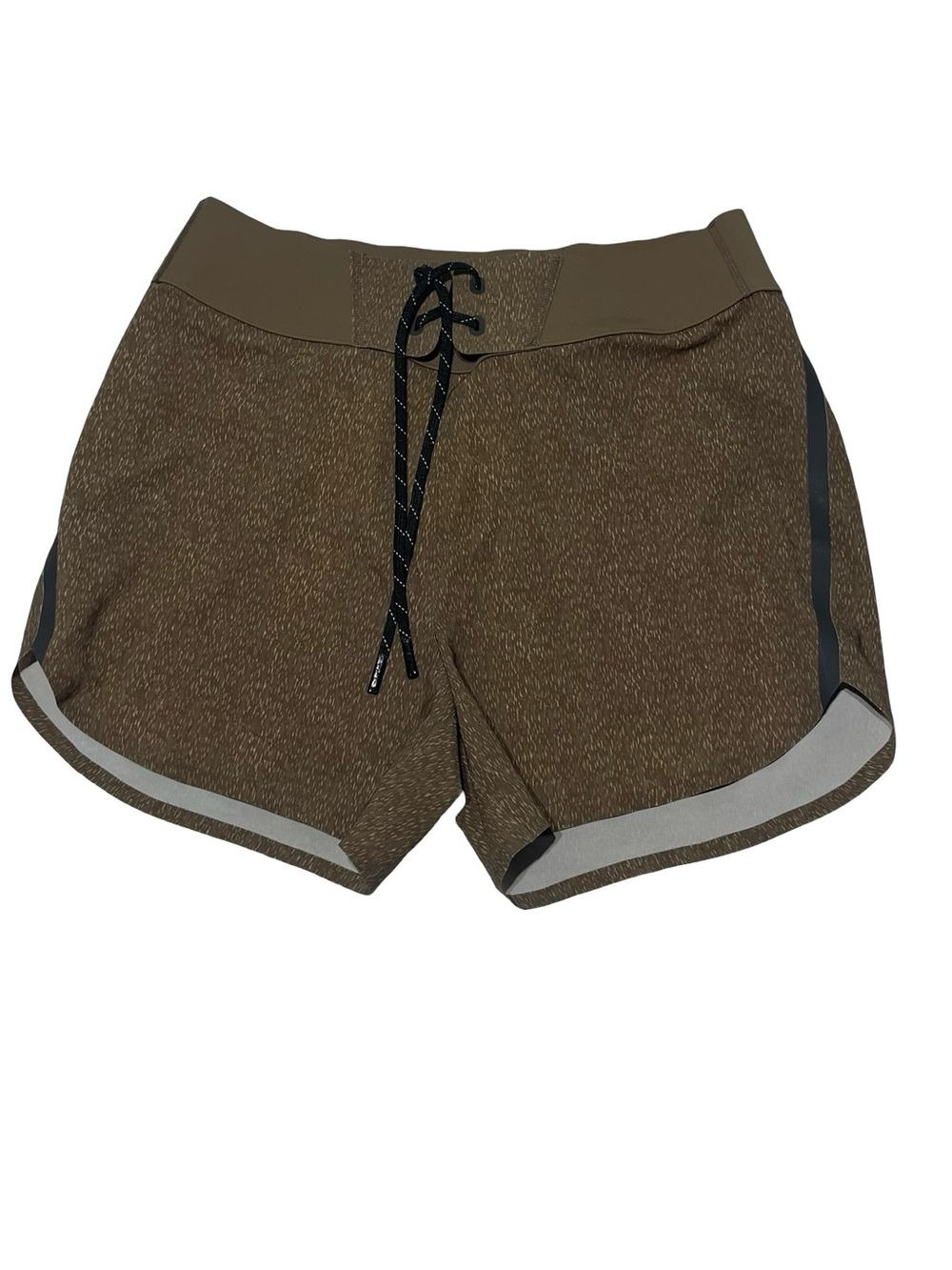 Outerknown Board Shorts Womens 27 Mocha Eclipse Drawstring Beach Swim Surf